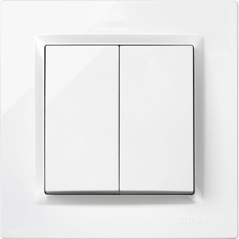 SIMON DOBLE CONMUTADOR BLANCO SERIE 10 F1090397030