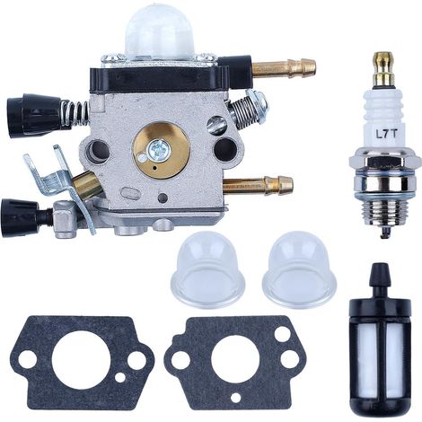 Joint de carburateur Kit de filtre à carburant et bougie pour Stihl BG45 BG46 BG55 BG65 BG85 SH55 SH85 Souffleur 42291200606 ZAMA C1Q-S68G (1/5)