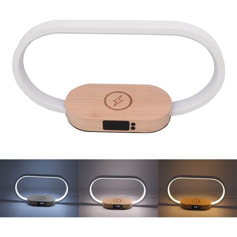 Réveil veilleuse tactile sans fil 270 lm 10 W à charge rapide, lampe de chevet (1/5)
