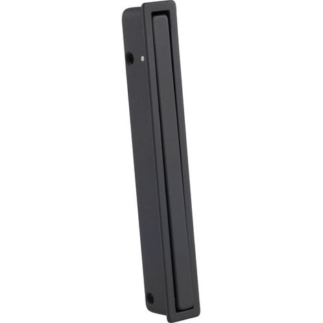 Pamar Klappgriff Malos, Möbelgriff Türgriff Schrankgriff, platzsparend, Zinkdruckguss schwarz matt, Breite 14 mm Höhe 105 mm