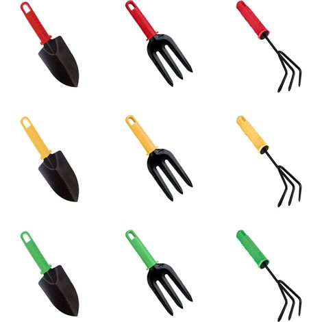 SET 3 UTENSILI DA GIARDINAGGIO IN COLORE ASSORTITO