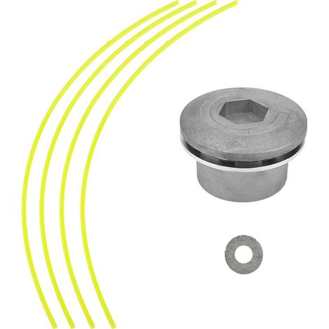 Tête de coupe en aluminium pour débroussailleuse, lot de rechange avec fil et brosse, pièces pour tondeuse à gazon (1/5)