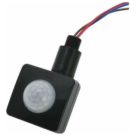 Capteur de Mouvement Détecteur Infrarouge extérieur de Corps Humain PIR Système d'alerte de Commutation Murale Noir 110V-240V (1/5)