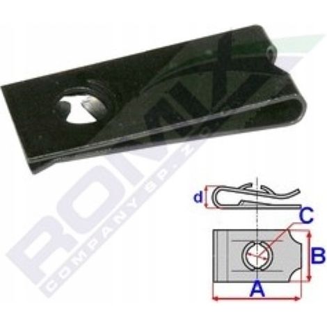 PIASTRA 29 x 12 PER VITE 4-4.8 NERA (1 PZ.) (1/4)