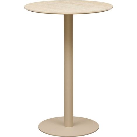 Mesa de bar Voluto redonda, 70 cm de diámetro, color beige - Atmosphera créateur d'intérieur (1/3)