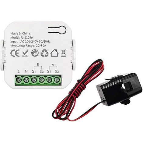 Tuya Smart Life 1-Kanal-Bidirektionaler WLAN-Energiemonitor mit Überwachungs-App für Stromzange (1/5)