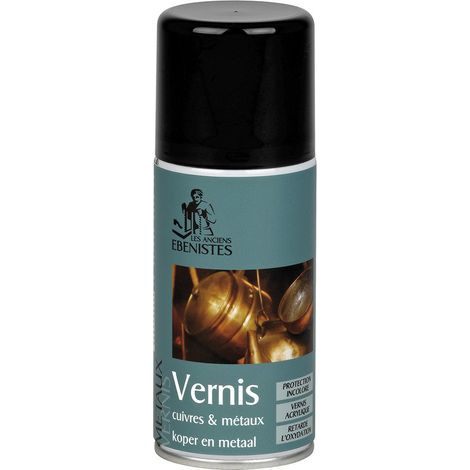 Vernis cuivres et métaux acrylique 150ml – Protection invisible contre l'oxydation – Pour alliages, bronzes, cuivres, laiton – Les Anciens Ebenistes