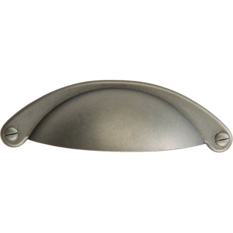 Concha de zamak con acabado champagne bronce, dimensiones:103x30x24mm entrepuntos:64mm -