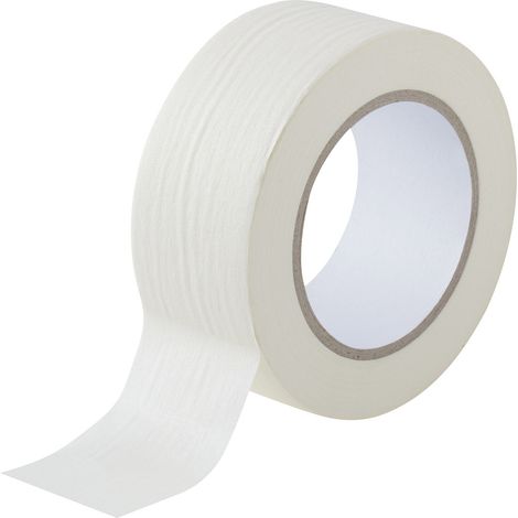 TOOLCRAFT 93038c190 93038c190 Kreppband  Weiß (L x B) 50 m x 50 mm 1 St.