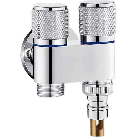 Robinet de machine à laver multifonction à double commande, vanne d'arrêt d'eau (1/5)