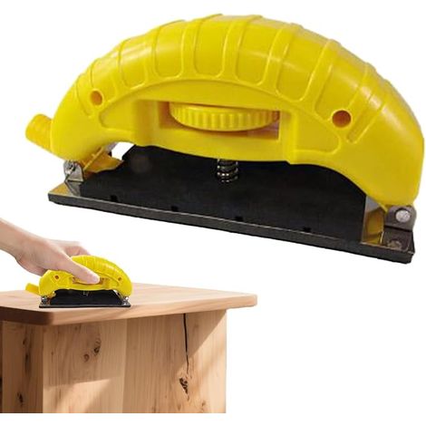 Bloque De Ponçage Du Corps Automatique - Porte-poignée Outil De Préparation À La Peinture Automobile Ponceuse À Main Ergonomique Réglable Pour Du Papier De Verre Sec Humide Carreau En Ve (1/5)