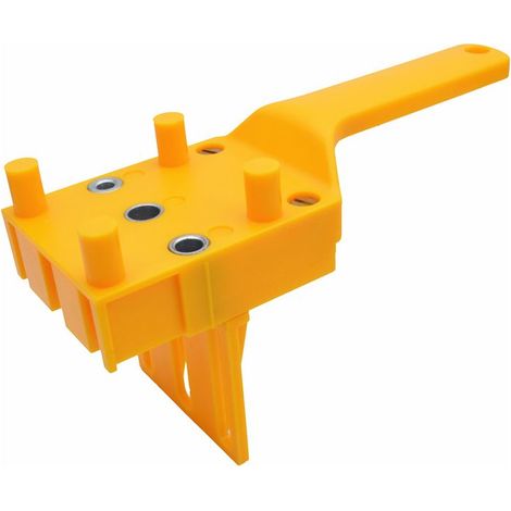 Outils de menuiserie neufs : perceuse manuelle, scie cloche, pince de positionnement, gabarit de perçage droit, pince d'angle (1 pièce).