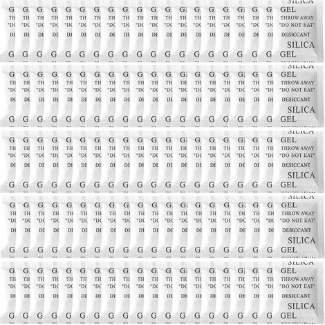 100 sachets Silica Gel déshumidifiant pour boîtes, armoires et stockage, absorbe l'humidité, anti-moisissure (1/5)