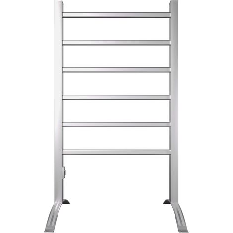 GOPLUS Sèche-Serviettes Electrique Mural et Autoportant 2 en 1,Mural et Séchoir Stand Support pour Le Sol,Tension 220V240V, Température de Surface 4550 ℃ (1/5)