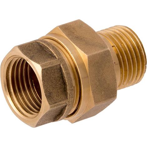 Idmar 1/2" Messing-Geradverschraubung mit Flachdichtung