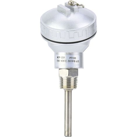 Détecteur de température à résistance Sonde de capteur PT100 Tête de borne de thermocouple à filetage NPT 1/2" (PT 50 mm) (1/5)