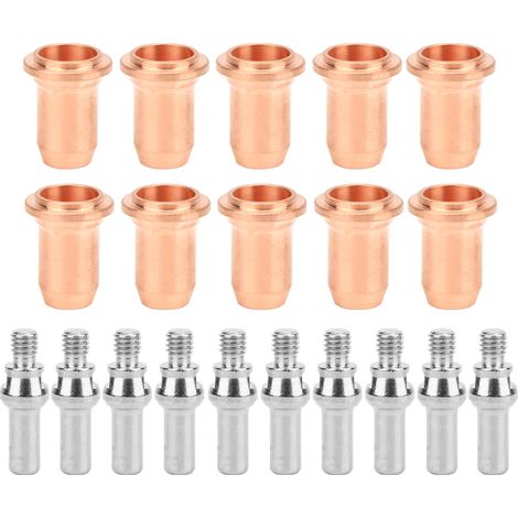 10 Pcs Plasma Electrode 52582 and 10 Pcs Tip Nozzle 51312 Kit for PT60 Plasma Torch (1/5)