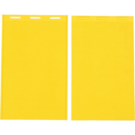 Generic En Nid d'abeille Complexe Fiches de Presse En Cire d'abeille En Silicone 2PCS Fouilles de Base de Cire ' Flexibles, équipement Apiculteur Pratique et Réutilisable pour Divers Besoins (1/5)