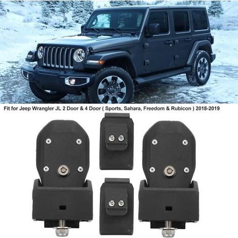 Lanqi Verrou de capot de voiture Loquets Boucle Pins Catch avec clé adaptée pour Jeep Wrangler JL 2018+ (1/4)