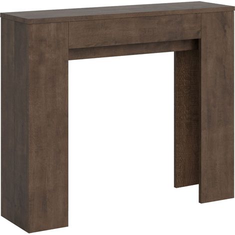 Table extensible salle à manger 8 personnes 90×25-181 cm – Structure en mélaminé – Système d'extension fluide – Design moderne – Itamoby (1/5)