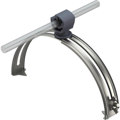 OBO Bettermann Supporto per conduttore di tetto 8mm acciaio inox, inossidabile A2 1.4301, 5202515