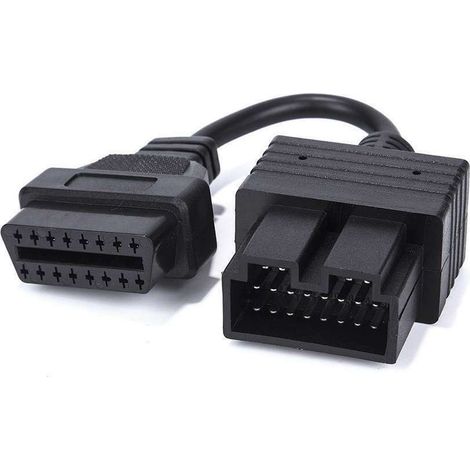 20Pin OBD1 a 16Pin OBD2 Cable Diagnostico compatible con KIA OBDII Conector Adaptador