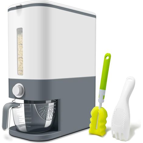 1 Distributeur de riz, Conteneur de stockage alimentaire, Matériau sans BPA, Boîte fraîcheur intégrée, Pour cuisine et garde-manger (1/5)