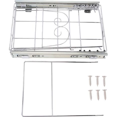 Support de poubelle coulissant en acier inoxydable réglable sous évier, étagère coulissante pour cuisine et buanderie (1/5)