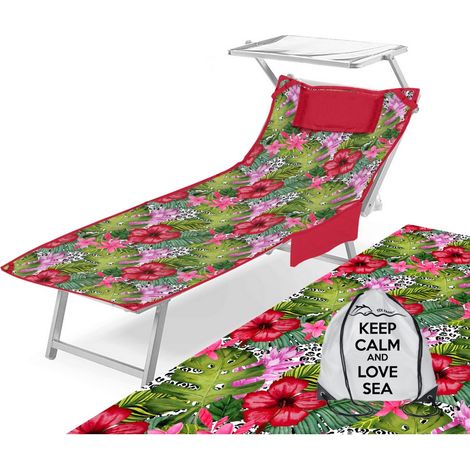 SERVIETTE DE PLAGE TEDDY TROPICAL TRANSAT En microfibre AVEC POCHES TAILLE cm. 80 x 190
