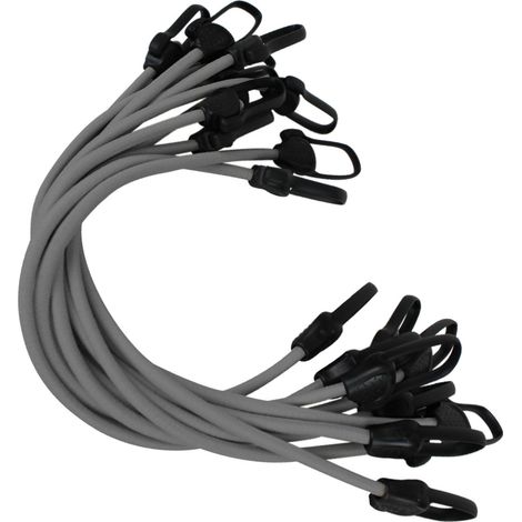 Linxor – Lot de 10 tendeurs sandows 60 cm – Embouts en plastique – Charge maximale 100 kg – Normés CE – Pour bâches d’hivernage