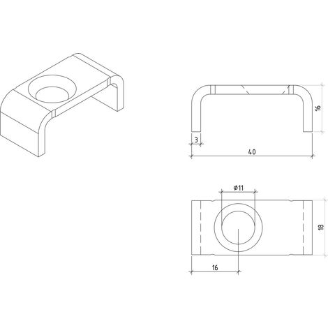 Halteklammer Oberteil für Gitterroste, Maschenweite 33x11mm, feuerverzinkt