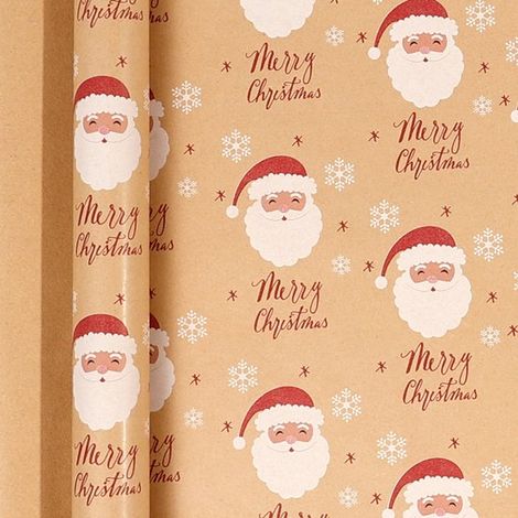 Rouleaux de papier cadeau de Noël - 43 cm x 3 m/rouleau - Parfaits pour emballer les cadeaux de Noël et décorer les fêtes. Père Noël (1/5)