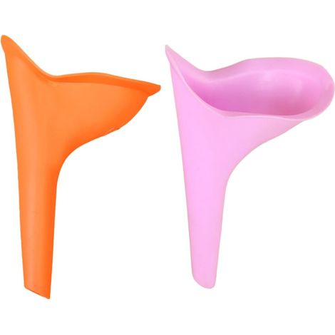 Hygiene Hiking and Camping Set of Two Portable Silicone Urinals for Women, Reusable, Urinating Device Easy to Use on the Go (1/5)