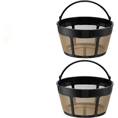 Filtre à café ou panier, kit avec 2 filtres, 2 filtres, 12 tasses, réutilisable, pour 2 tasses, pour 8 à 12 tasses-AquaForge (1/5)