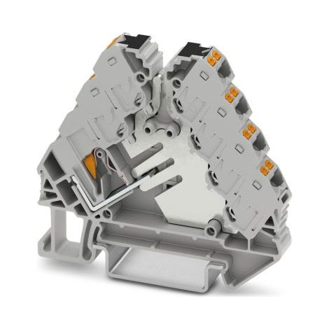 Bloc de jonction rail DIN Phoenix Contact PTRVB 4-FI /GY, 0.2 6mm², Enfichable, Gris ( Prix pour Paquet de 10 )