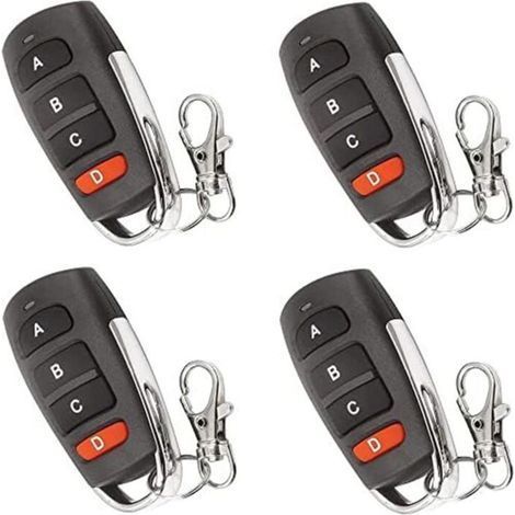 4 Pièces Duplicateur Universel Télécommande Porte Garage Portail Clés Remplacement Compatible (1/4)