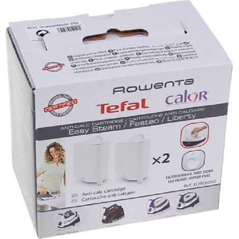 2er-Pack Antikalk-Kartuschen – Kompatibel mit Dampfgeneratoren von Calor und Rowenta – Optimale Filtration für längere Lebensdauer – XD9060E0 (1/3)