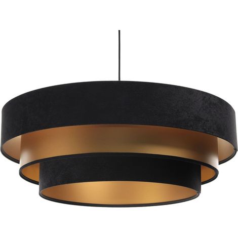 Suspension triniti - Noir intérieur doré