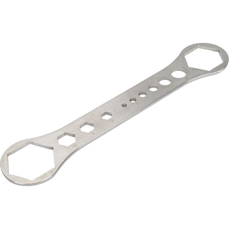 Clé à fourche avant de vélo en acier inoxydable pour retirer le cache de fourche pneumatique de VTT 24-26 mm / 0,94-1,02 po