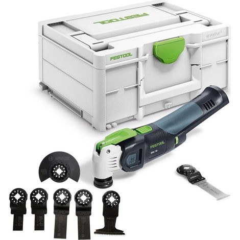 Festool 18v Starlock Multi Tool VECTURO OSC 18 E-Basic + 6PC Multi Tool Blades (1/5)