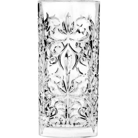RCR Cristalleria Italiana S.p.a. Linea Tattoo  Bicchieri da Acqua e Cocktail in Vetro Moderni Set 6 Bicchieri di Cristallo da 37 Cl (1/4)