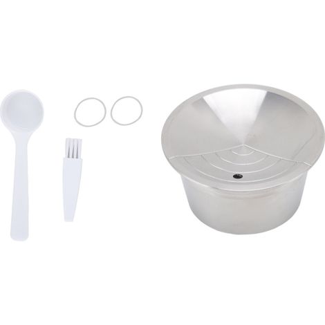 Packung mit 5 wiederverwendbaren Edelstahl-Kaffeekapseln für Dolce Gusto Maschinen, einfacher Filter, glatte Ausführung (DG-5) (1/5)