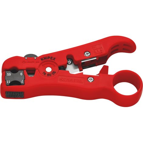 Draper 29777 KNIPEX 16 60 06 SB Wire Stripping Tool for Co-Axial and Data Cable, 125mm