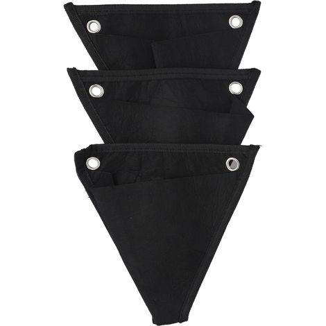CCYKXA Set of 3 wall-mounted planting bags for vertical gardening, recycled non-woven grow bags for indoor and outdoor use, herbs, flowers, vegetables, space saving (1/5)