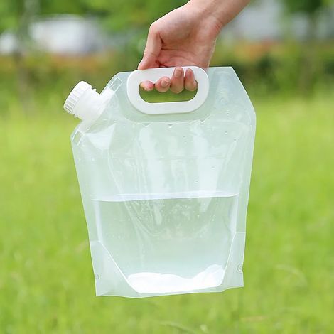 Seau de rangement portable multi-usages 3L/5L pour le sport, les voyages, le camping et les activités de plein air. Poignée de ceinture et sac à eau pliable.-AquaForge (1/5)