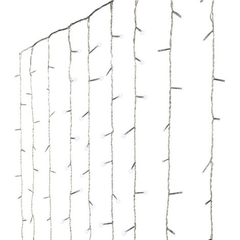 Außenbereich LED-Gardinenvorhang, Kaltweißes Licht. 2,25x1,5m - 240 LEDs