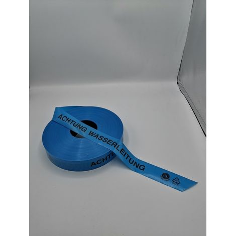 KELMAPLAST Trassen-Warnband 250 m Achtung Wasserleitung aus mind. 80% Regranulat Blauer (1/2)