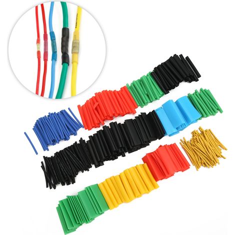 Set mit 530 farbigen Schrumpfschläuchen (Beutel) (1/5)