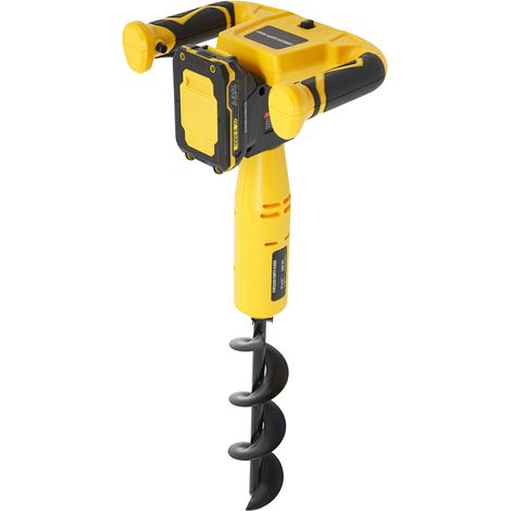 Tarière électrique sans fil 350 W 550 tr/min avec batterie au lithium 2,0, Perceuse sans fil pour poteaux de clôture avec vis de forage en acier au manganèse de 30 x 8 cm pour plantes, paillis (1/5)