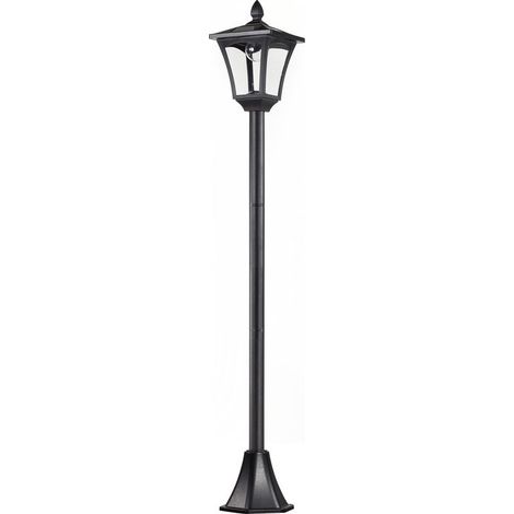 Lanterne Solaire - Acier Inoxydable - 160 cm - IP44 - Capteur De Luminosité - 30 Lm - Pour Jardin Extérieur - 1 Pièce (1/5)